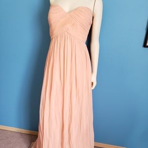 Donna Morgan Strapless Sweetheart Peach Dress